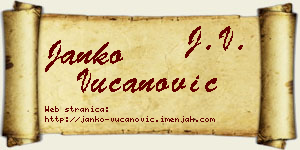 Janko Vučanović vizit kartica